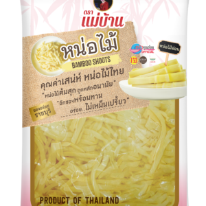 หน่อไม้ในน้ำเกลือ เส้น 150 กรัม ตราแม่บ้าน